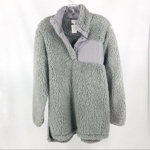 Gray Snap Collar Sherpa